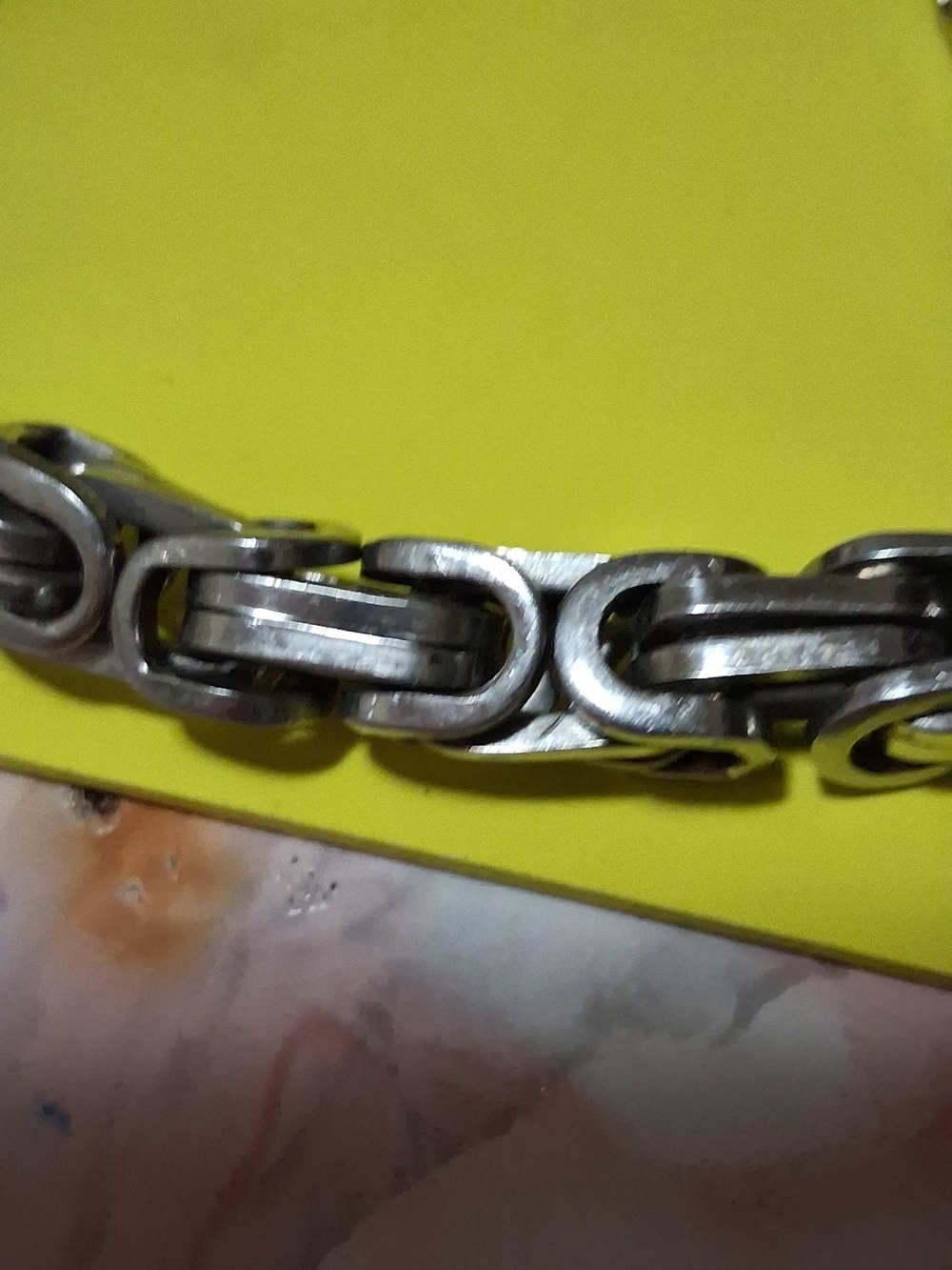Men's Silver Chain Link Bracelet - Stainless Look